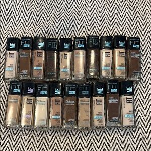 Maybelline Fit Me Matte Foundation Range 19 by 75 assorted all new